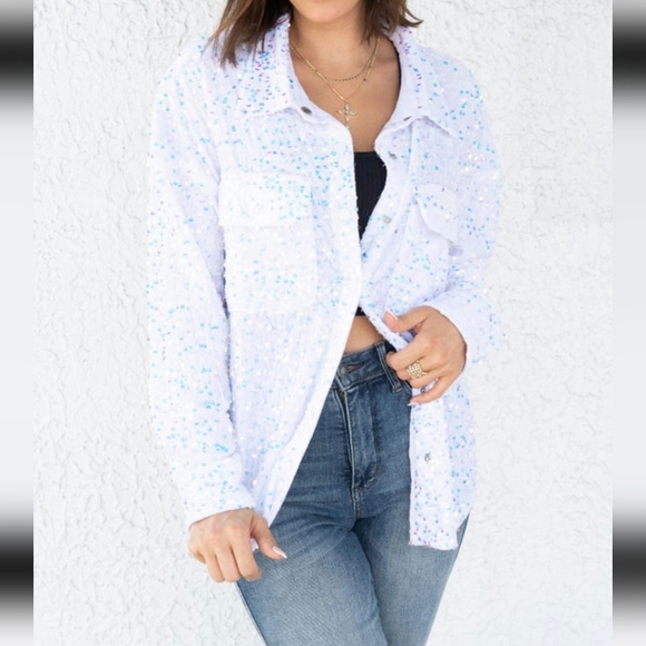 White Birch NWT Shine Bright Like A Diamond Top XL - Picture 5 of 9